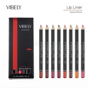 Vibely Lip Liner Pencil Set - 12pcs