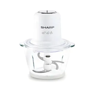 Sharp EM-CP31-W3 Powerful 350W Double Blade Food Chopper with Glass Bowl