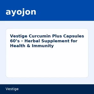 Vestige Curcumin Plus Capsules 60’s – Herbal Supplement for Health & Immunity (Box of 60)