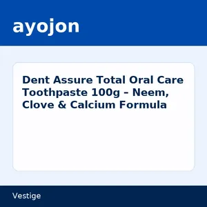 Dent Assure Total Oral Care Toothpaste 100g – Neem, Clove & Calcium Formula