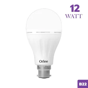 Orlee 12 Watt Rechargeable LED Emergency Light Bulb B22 (Daylight)