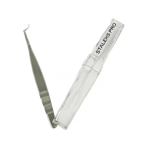 STALEKS Expert 40 Type 2 Lash Tweezers – L-Shaped 70° Stainless Steel Professional Eyelash Extension Tweezers (TE-40/2)