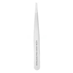 STALEKS Pro Eyebrow Tweezers Expert 10 Type 4 – Narrow Beveled Stainless Steel Eyebrow Tweezers (TE-10/4)