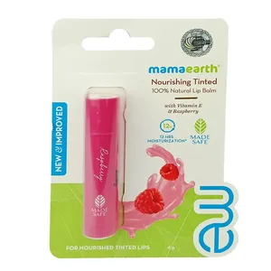 Mamaearth Nourishing Tinted 100% Natural Lip Balm With Vitamin E And Raspberry 4g