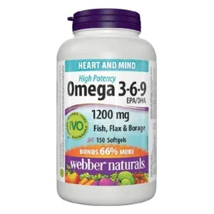 Webber Naturals Omega 3-6-9 1200mg 150 softgels