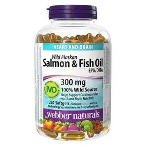 Webber Naturals Wild Alaskan Salmon & Fish Oils 300mg 220 softgels