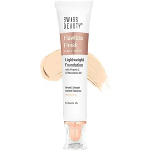 Swiss Beauty Flawless Finish Daily Wear Light Weight Foundation 01 White Ivory