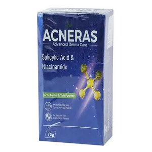 ACNERAS Anti Acne Soap 75g with Salicylic Acid & Niacinamide