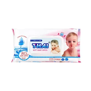Thai Mega Care Cream & Lotion Soft Baby Wipes 80pcs