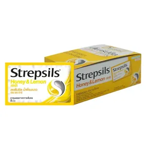 STREPSILS Throat Lozenges Honey Lemon HHR 8 pcs