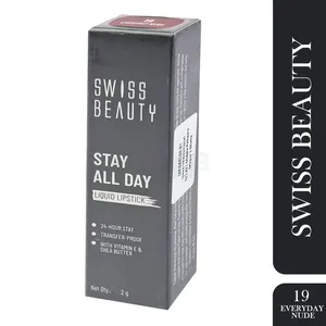 Swiss Beauty Stay All Day Liquid Lipstick - 19 Everyday Nude 2g