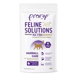 Pramy Feline Solutions NutriBoost Dry Cat Food Hairball Care 1KG