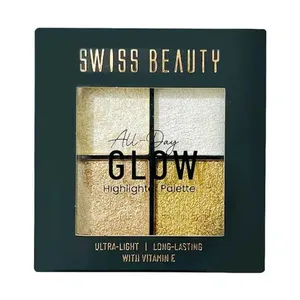 Swiss Beauty All Day Glow Highlighter Palette 03-Radiant Edit