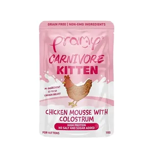 Pramy Carnivore Pouch Chicken Mousse with Colostrum for Kittens 70g
