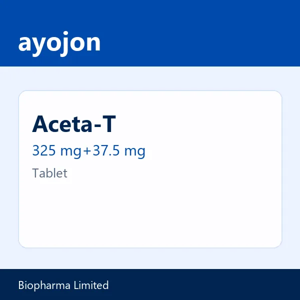 Aceta-T 325 mg+37.5 mg Tablet
