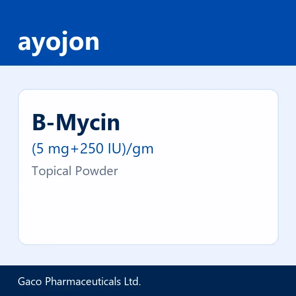 B-Mycin (5 mg+250 IU)/gm Topical Powder