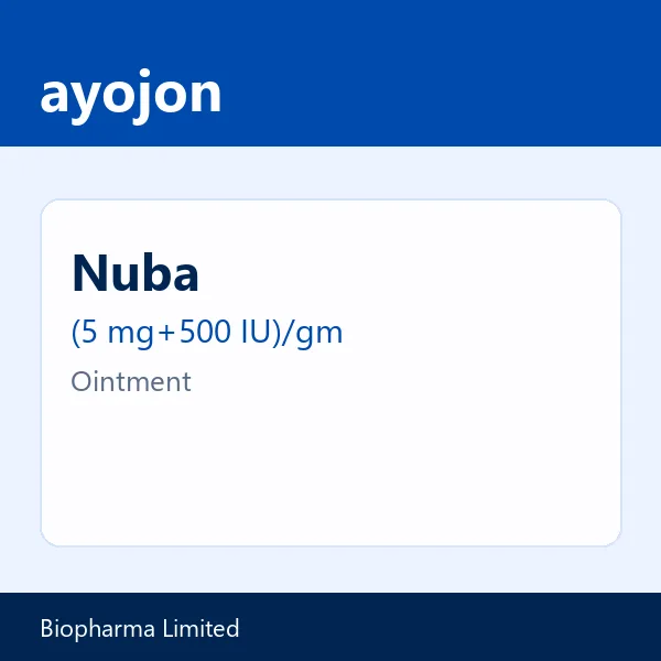 Nuba (5 mg+500 IU)/gm Ointment
