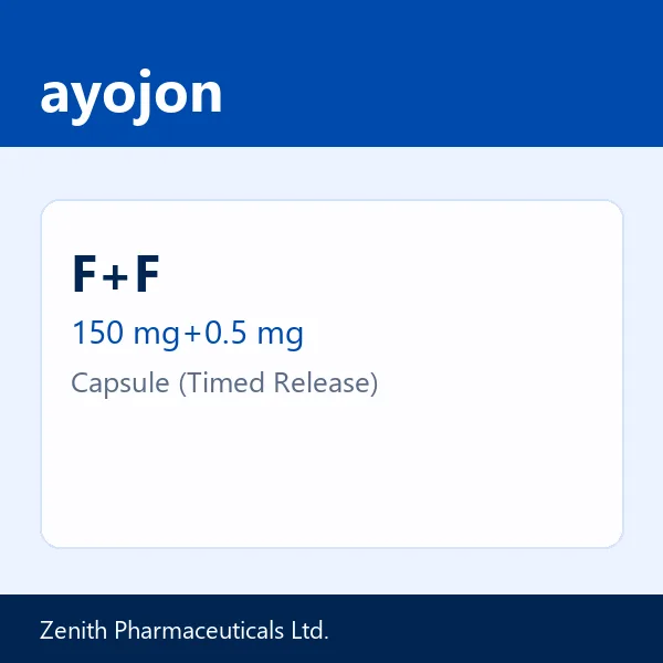 F+F 150 mg+0.5 mg Capsule (Timed Release)