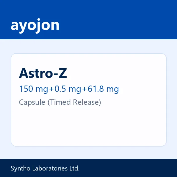 Astro-Z 150 mg+0.5 mg+61.8 mg Capsule (Timed Release)