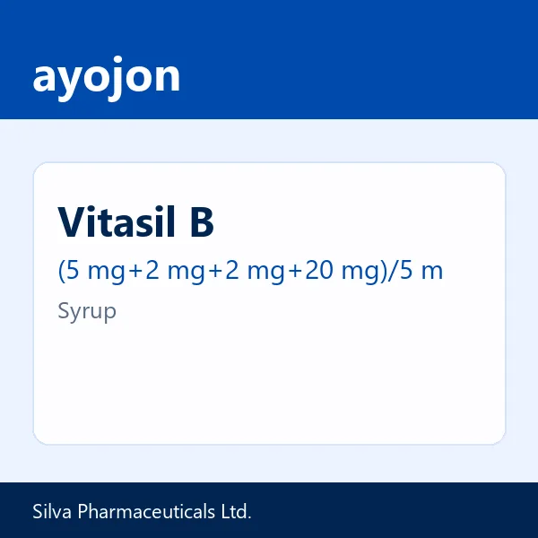 Vitasil B (5 mg+2 mg+2 mg+20 mg)/5 ml Syrup