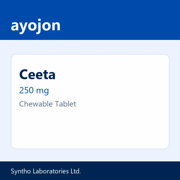 Ceeta 250 mg Chewable Tablet