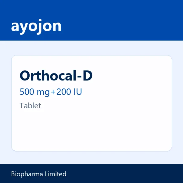 Orthocal-D 500 mg+200 IU Tablet