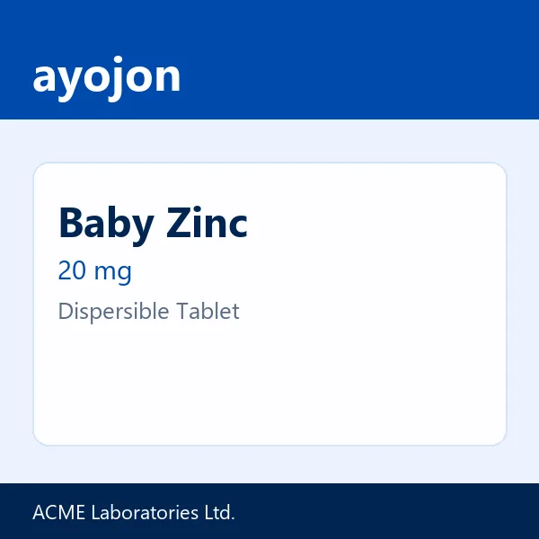 Baby Zinc 20 mg Dispersible Tablet