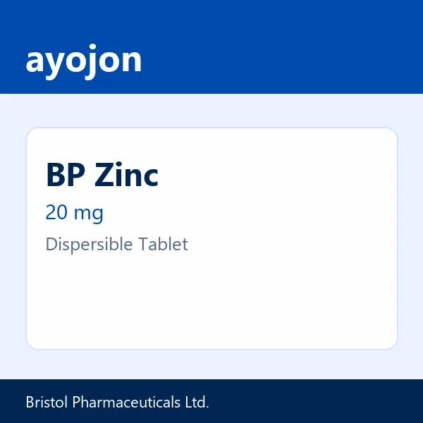BP Zinc 20 mg Dispersible Tablet