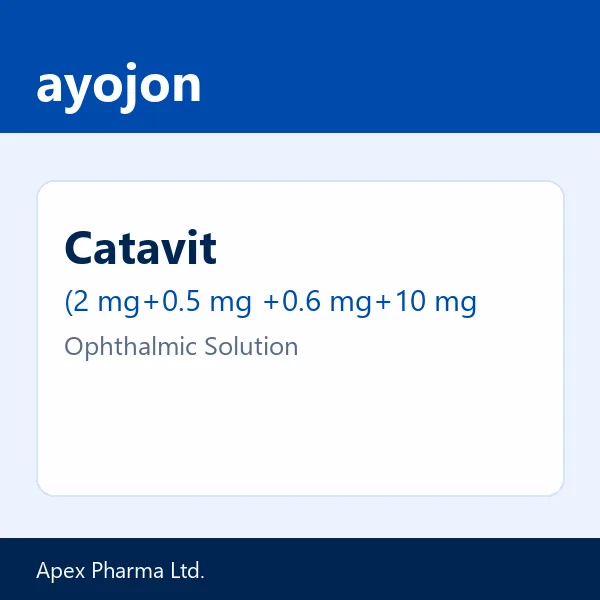 Catavit (2 mg+0.5 mg +0.6 mg+10 mg)/ml Ophthalmic Solution