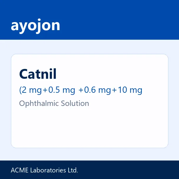 Catnil (2 mg+0.5 mg +0.6 mg+10 mg)/ml Ophthalmic Solution