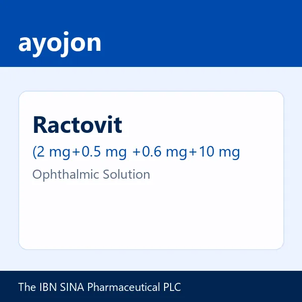 Ractovit (2 mg+0.5 mg +0.6 mg+10 mg)/ml Ophthalmic Solution