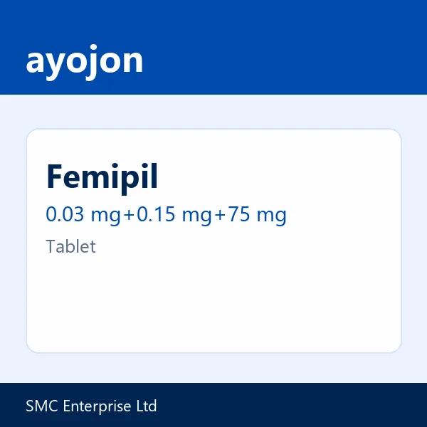 Femipil 0.03 mg+0.15 mg+75 mg Tablet