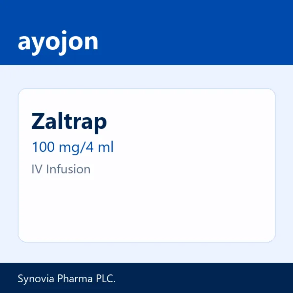 Zaltrap 100 mg/4 ml IV Infusion