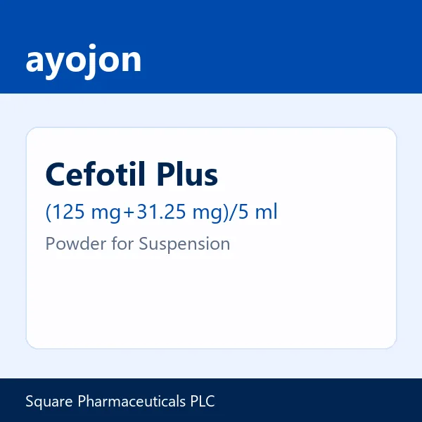Cefotil Plus (125 mg+31.25 mg)/5 ml Powder for Suspension
