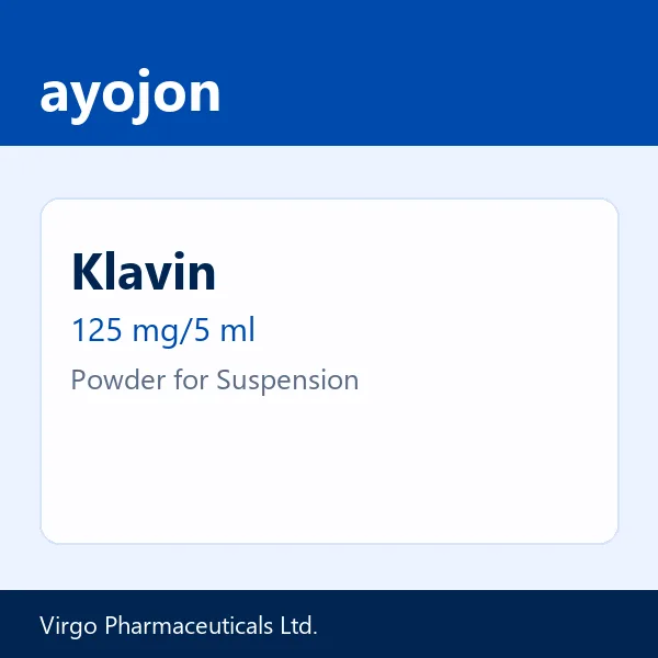 Klavin 125 mg/5 ml Powder for Suspension