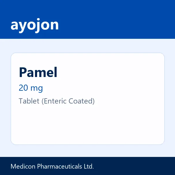 Pamel 20 mg Tablet (Enteric Coated)