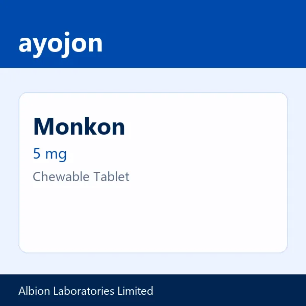 Monkon 5 mg Chewable Tablet