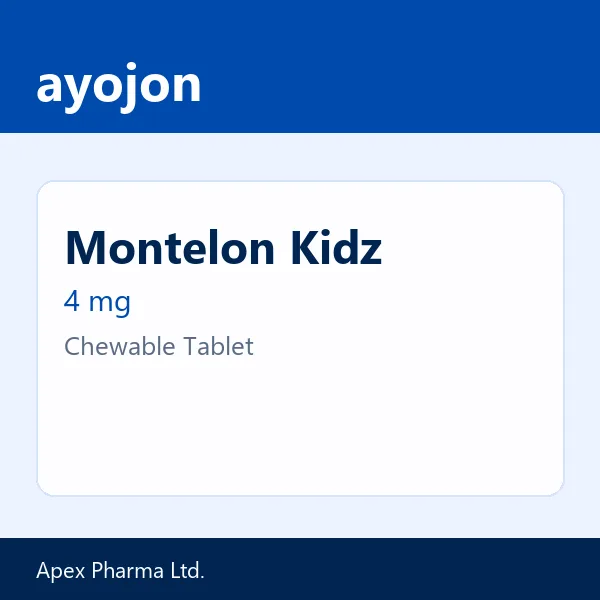 Montelon Kidz 4 mg Chewable Tablet