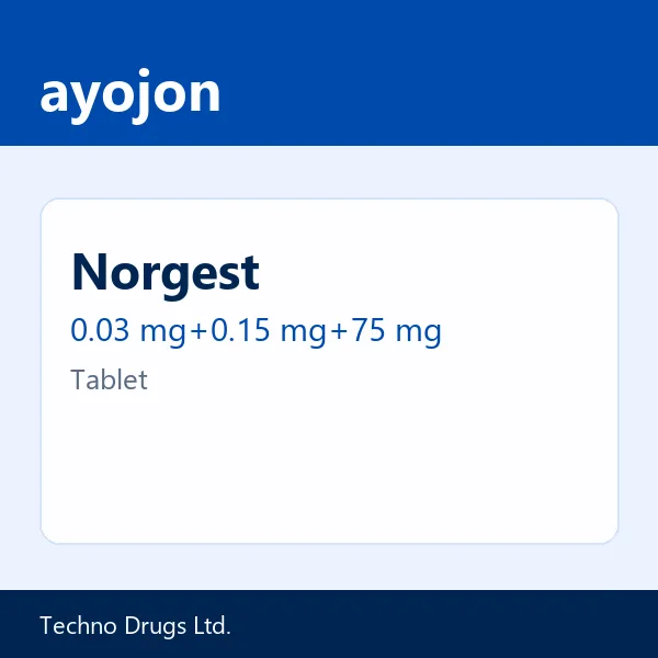 Norgest 0.03 mg+0.15 mg+75 mg Tablet