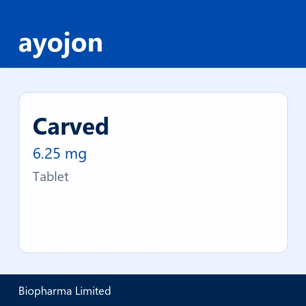 Carved 6.25 mg Tablet