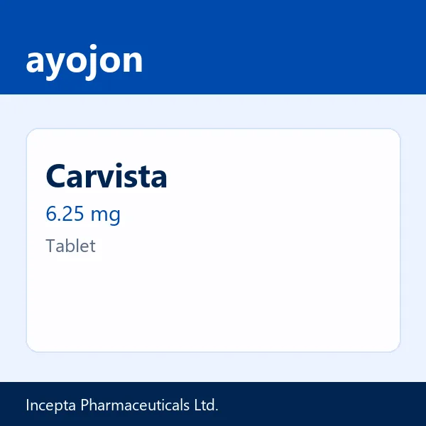 Carvista 6.25 mg Tablet