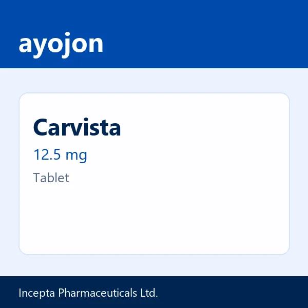 Carvista 12.5 mg Tablet