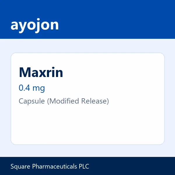 Maxrin 0.4 mg Capsule (Modified Release)