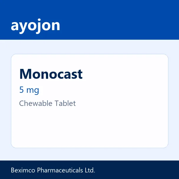 Monocast 5 mg Chewable Tablet
