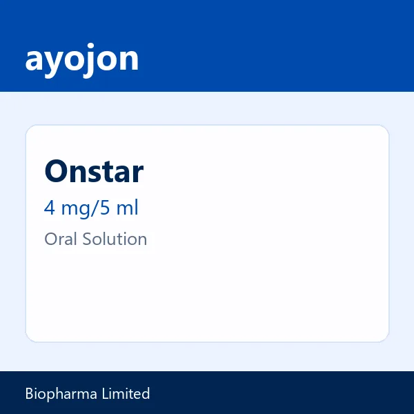 Onstar 4 mg/5 ml Oral Solution