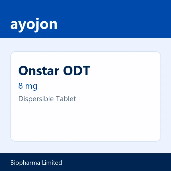 Onstar ODT 8 mg Dispersible Tablet