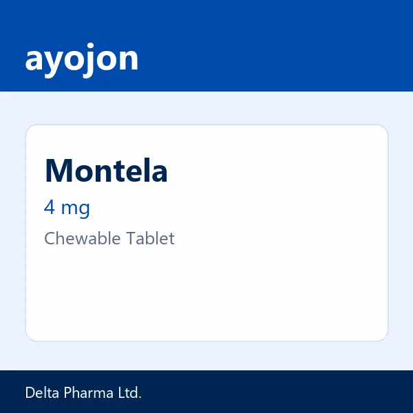 Montela 4 mg Chewable Tablet