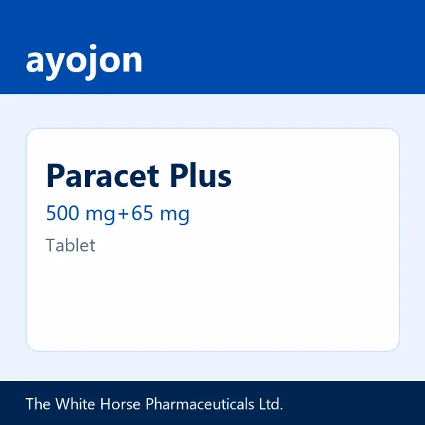 Paracet Plus 500 mg+65 mg Tablet