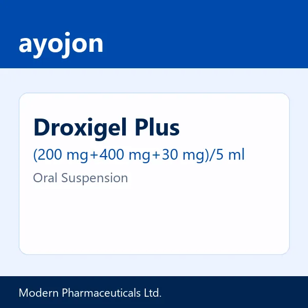 Droxigel Plus (200 mg+400 mg+30 mg)/5 ml Oral Suspension