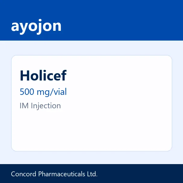 Holicef 500 mg/vial IM Injection